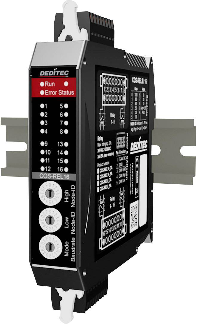 Deditec COS-REL16_5A COS-REL16_5A Ausgangsmodul Anzahl digitale Ausgänge: 16 Anzahl digitale Eingänge: 0 Anzahl Relais-Ausgänge