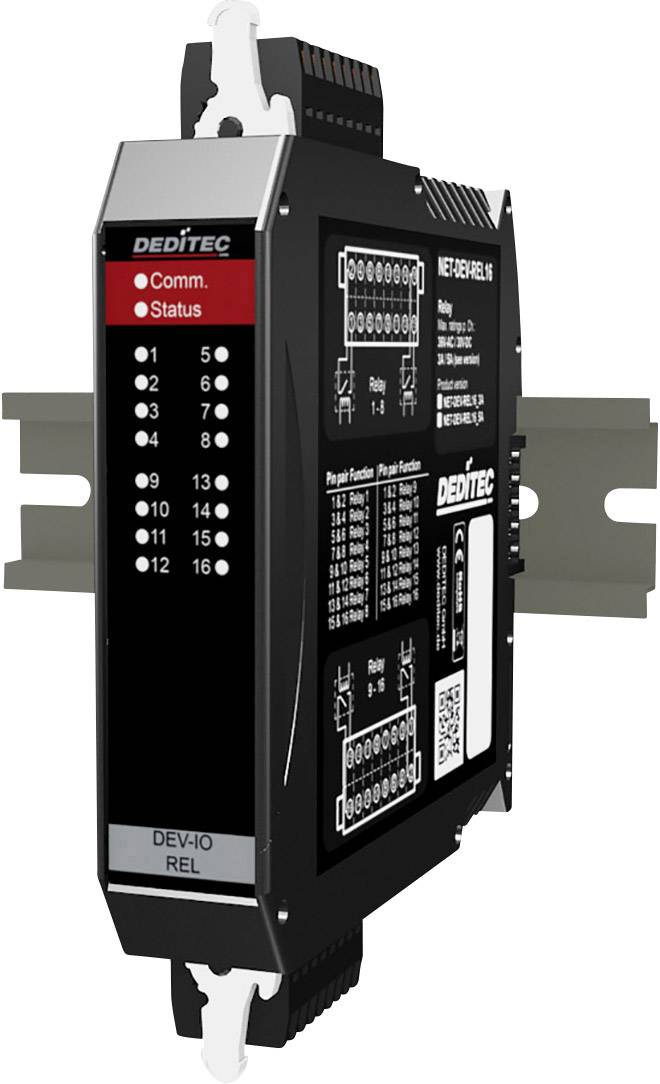 Deditec NET-DEV-REL16_3A NET-DEV-REL16_3A Ausgangsmodul Anzahl digitale Ausgänge: 16 Anzahl digitale Eingänge: 0 Anzahl