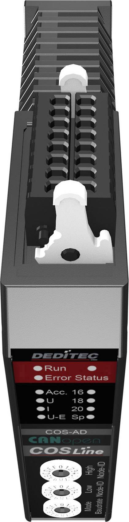 Digitale Steuereinheit mit Statusanzeigen für Betrieb und Fehler, mehreren Anschlüssen und Kontrolltasten.