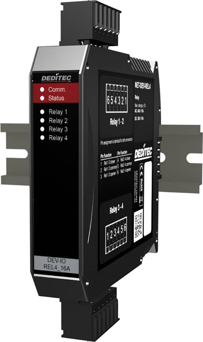 Deditec NET-DEV-REL4_UM_12A NET-DEV-REL4_UM_12A Ausgangsmodul Anzahl digitale Ausgänge: 4 Anzahl digitale Eingänge: 0 Anzahl