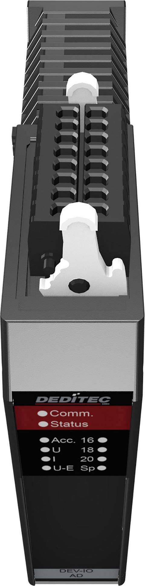 Ein Stapel elektronischer Relaismodule mit einem vorderen Modul, das LEDs für Kommunikations- und Statusanzeigen besitzt.