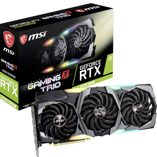 MSI Grafikkarte Nvidia GeForce RTX 2080S SUPER Gaming X Trio 8GB GDDR6-RAM PCIe x16 HDMI®, DisplayPort, USB-C™