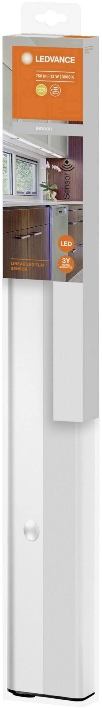 LEDVANCE Linear LED Flat L LED-Unterbauleuchte mit Bewegungsmelder 12W Warmweiß