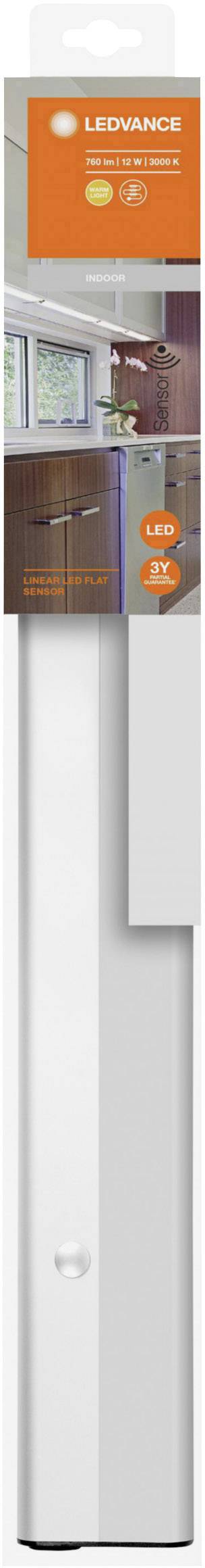 LEDVANCE Linear LED Flat L LED-Unterbauleuchte mit Bewegungsmelder 12W Warmweiß