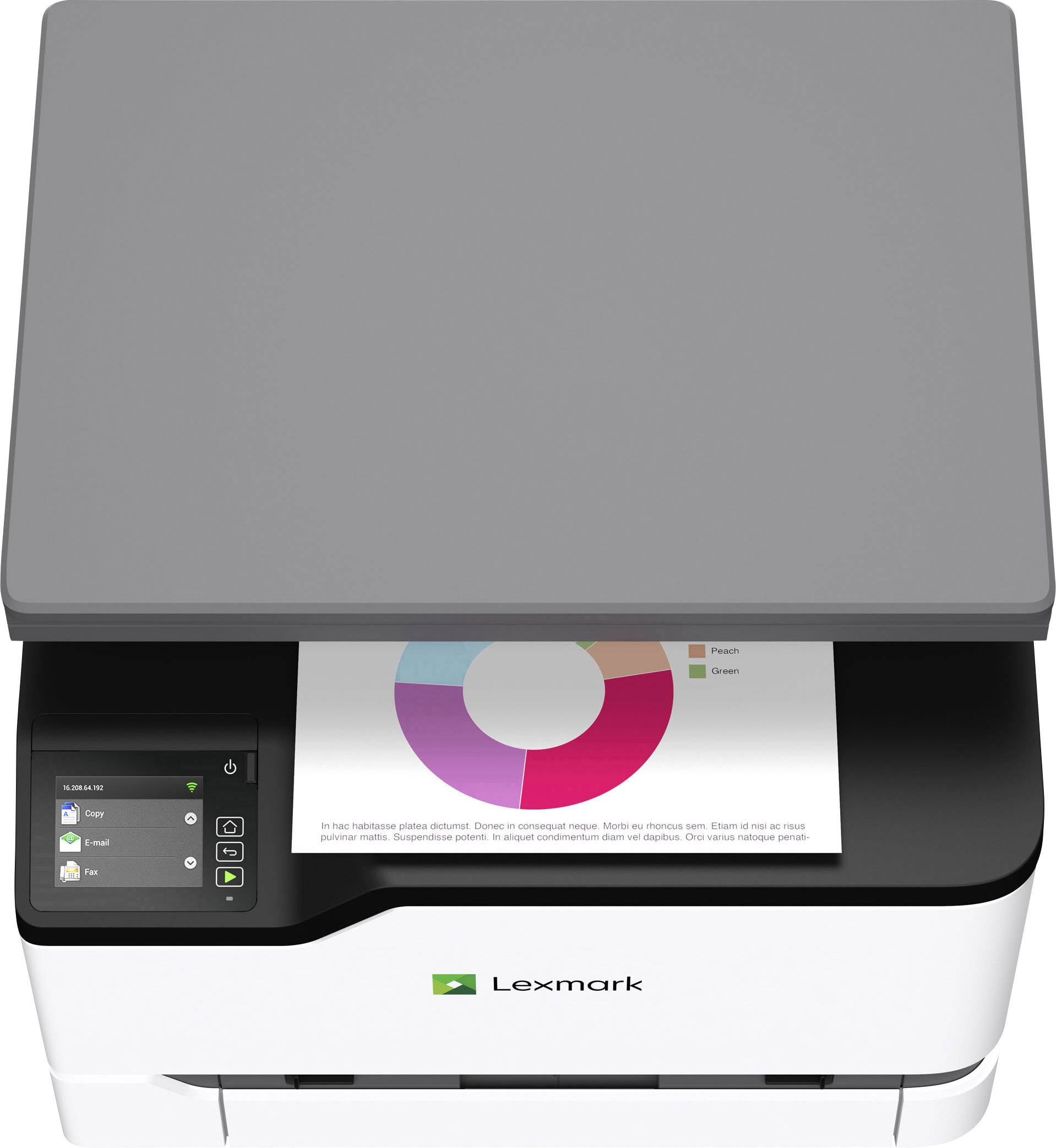 Lexmark MC3224dwe Multifunktionsdrucker Laser Farbe A4 Drucker, Scanner, Kopierer LAN, WLAN, Duplex
