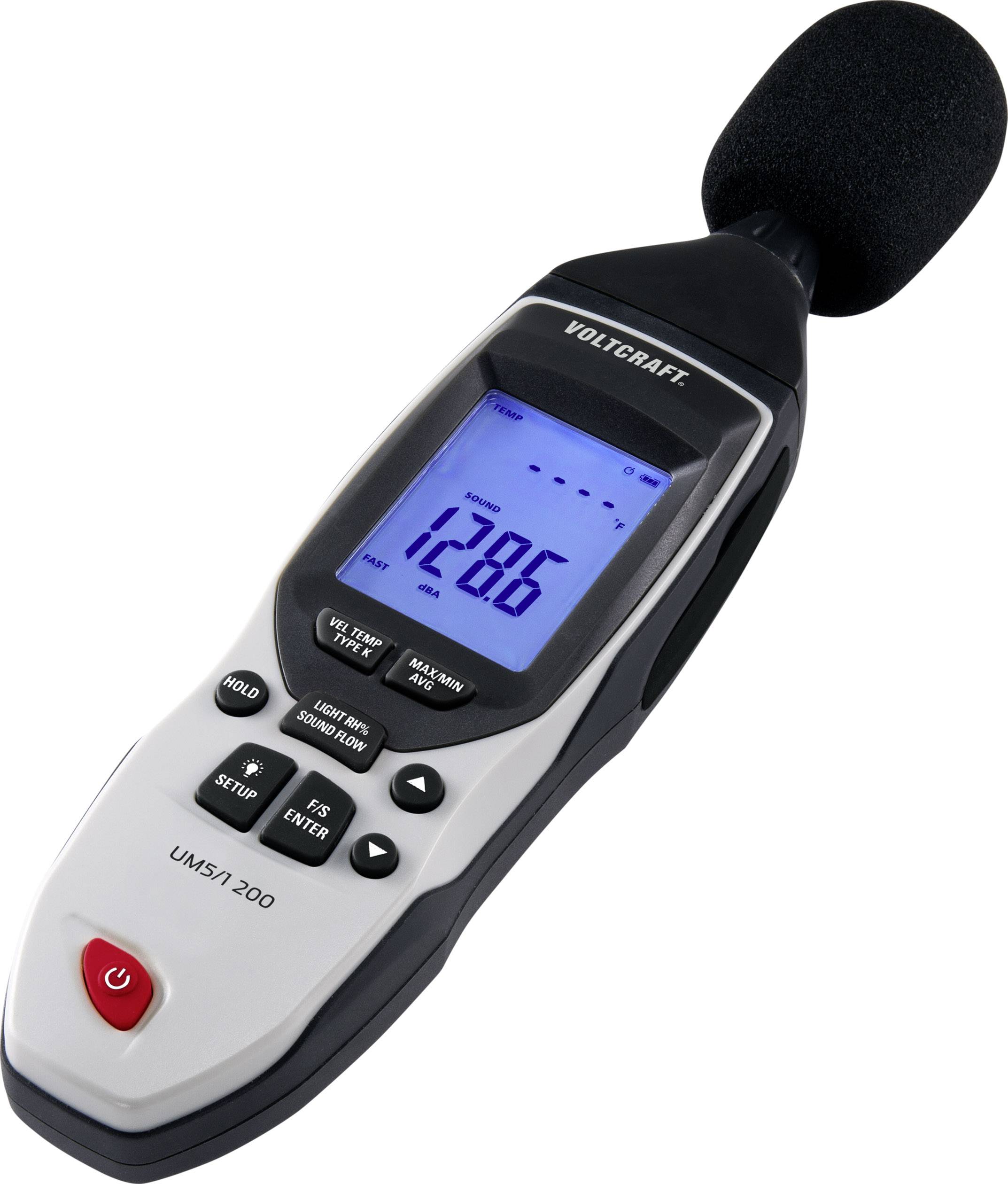 VOLTCRAFT UM5/1 200 Temperaturadapter -200 - 1372°C Fühler-Typ K Multifunktions-Umweltmessgerät 5in1