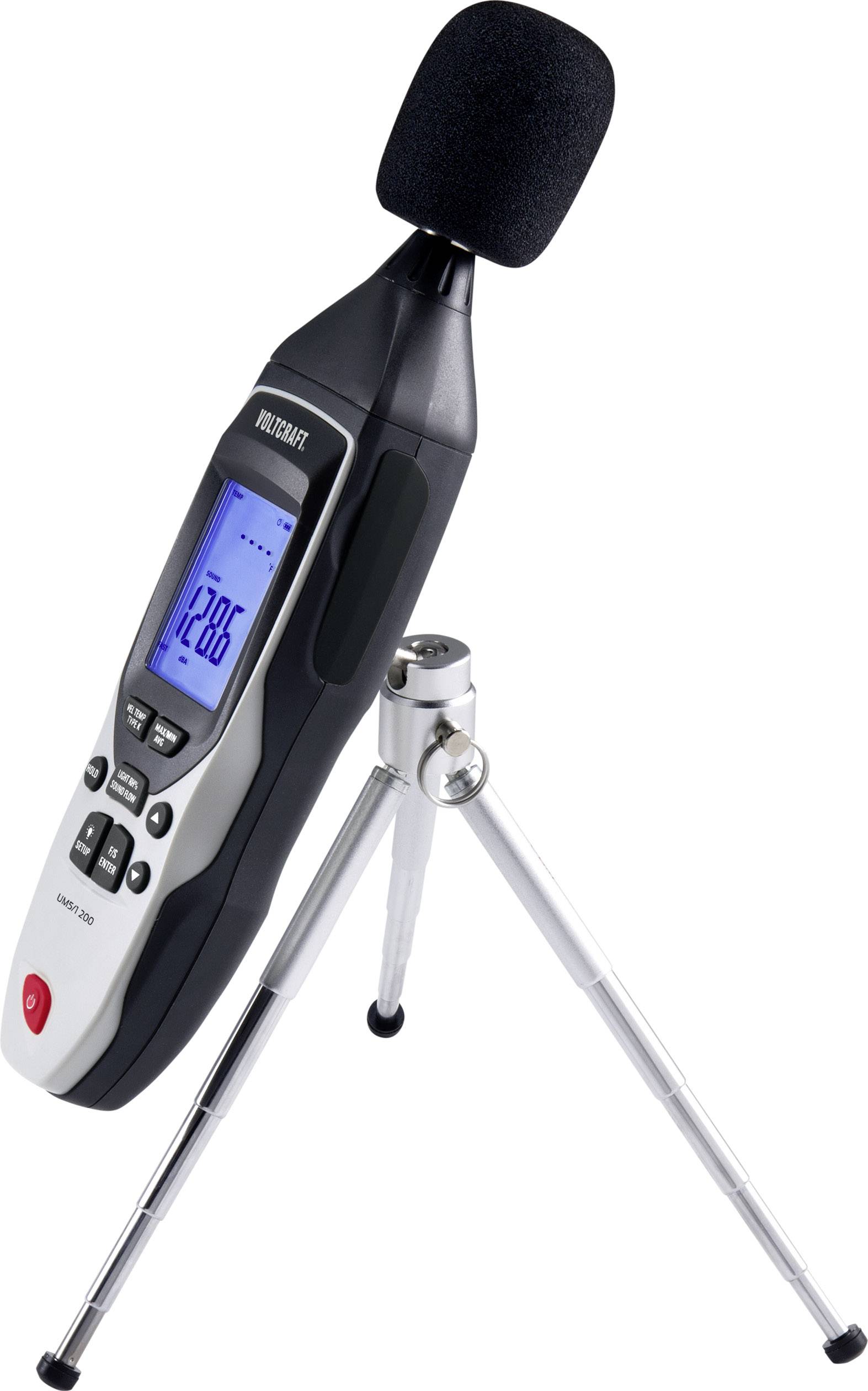 VOLTCRAFT UM5/1 200 Temperaturadapter -200 - 1372°C Fühler-Typ K Multifunktions-Umweltmessgerät 5in1