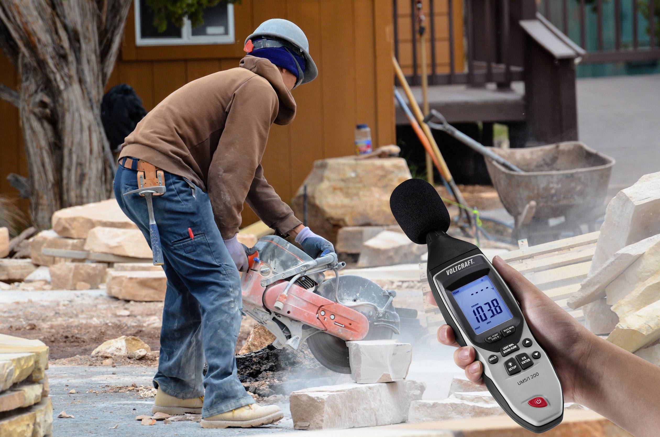 VOLTCRAFT UM5/1 200 Temperaturadapter -200 - 1372°C Fühler-Typ K Multifunktions-Umweltmessgerät 5in1