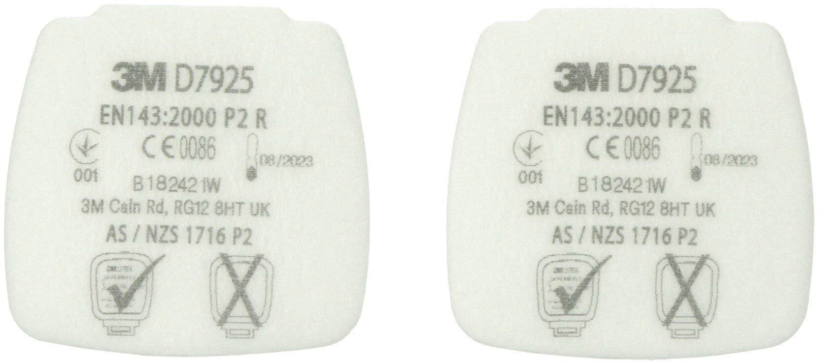 3M D7925 Secure Click D7925 P2 R Partikelfilter 4St.
