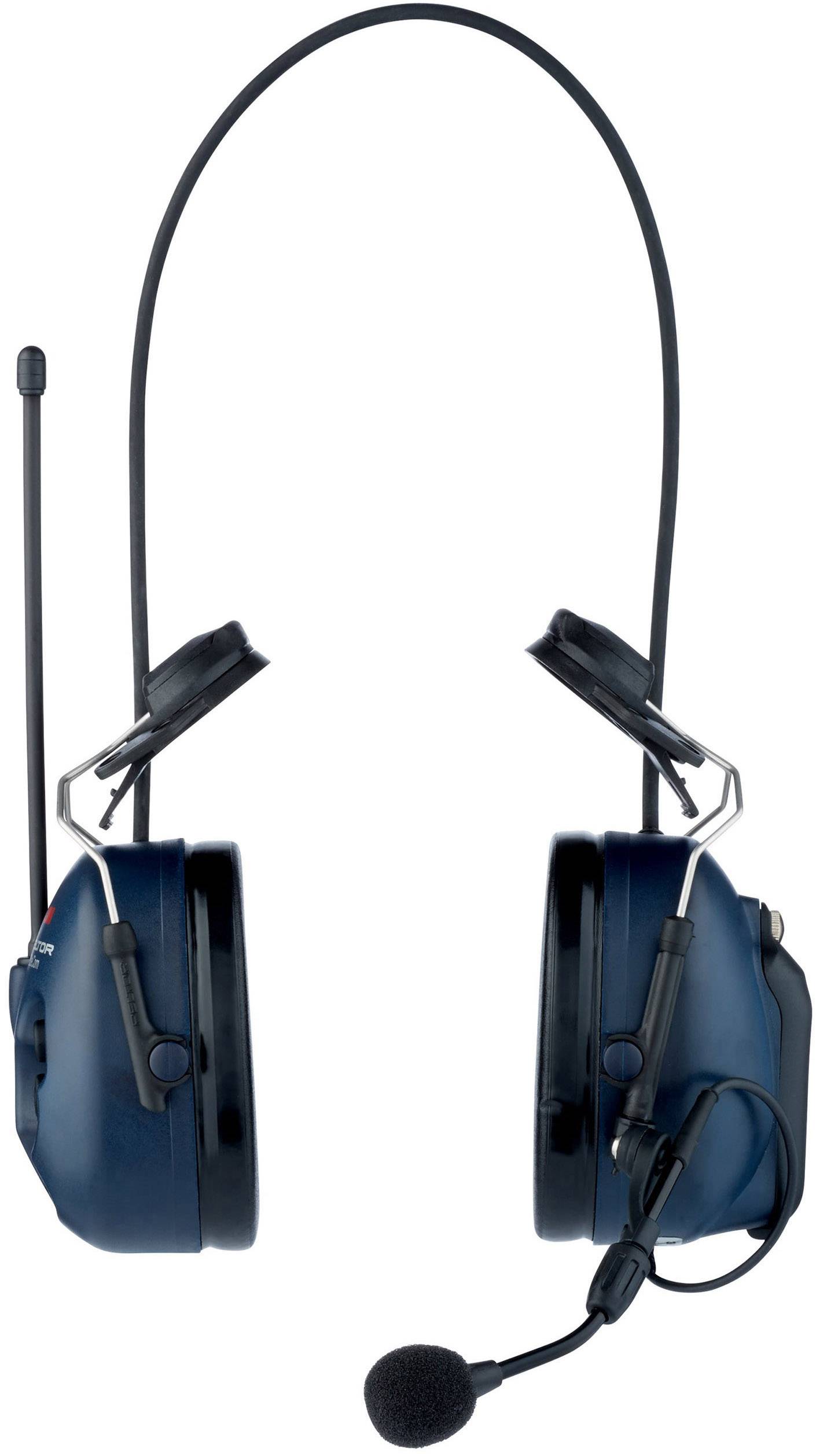 Industrie-Headset mit Ohrenschützern und Mikrofon, geeignet für laute Umgebungen.