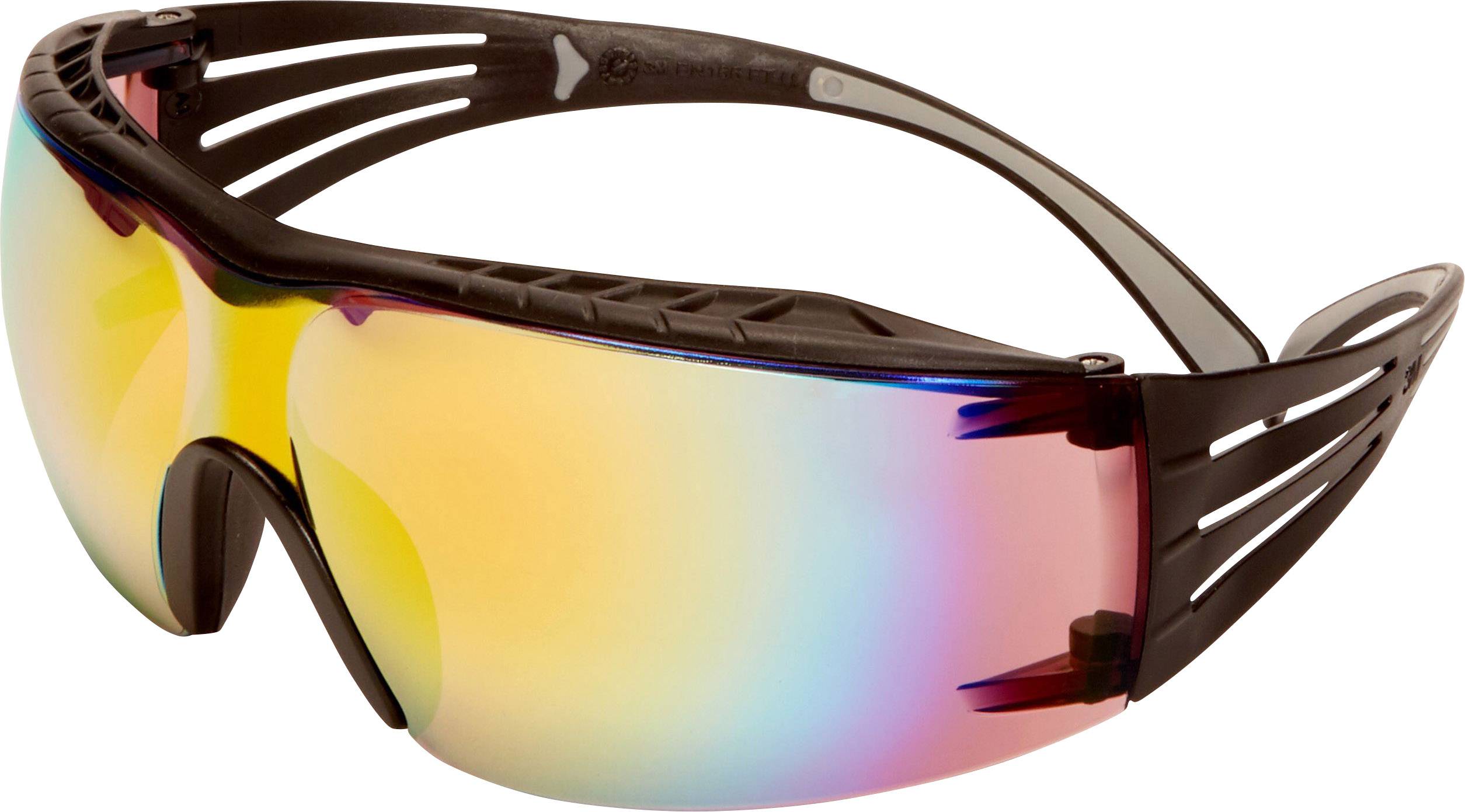 3M SecureFit SF416XAS-BLK Schutzbrille mit Antibeschlag-Schutz, verspiegelt Grau, Schwarz