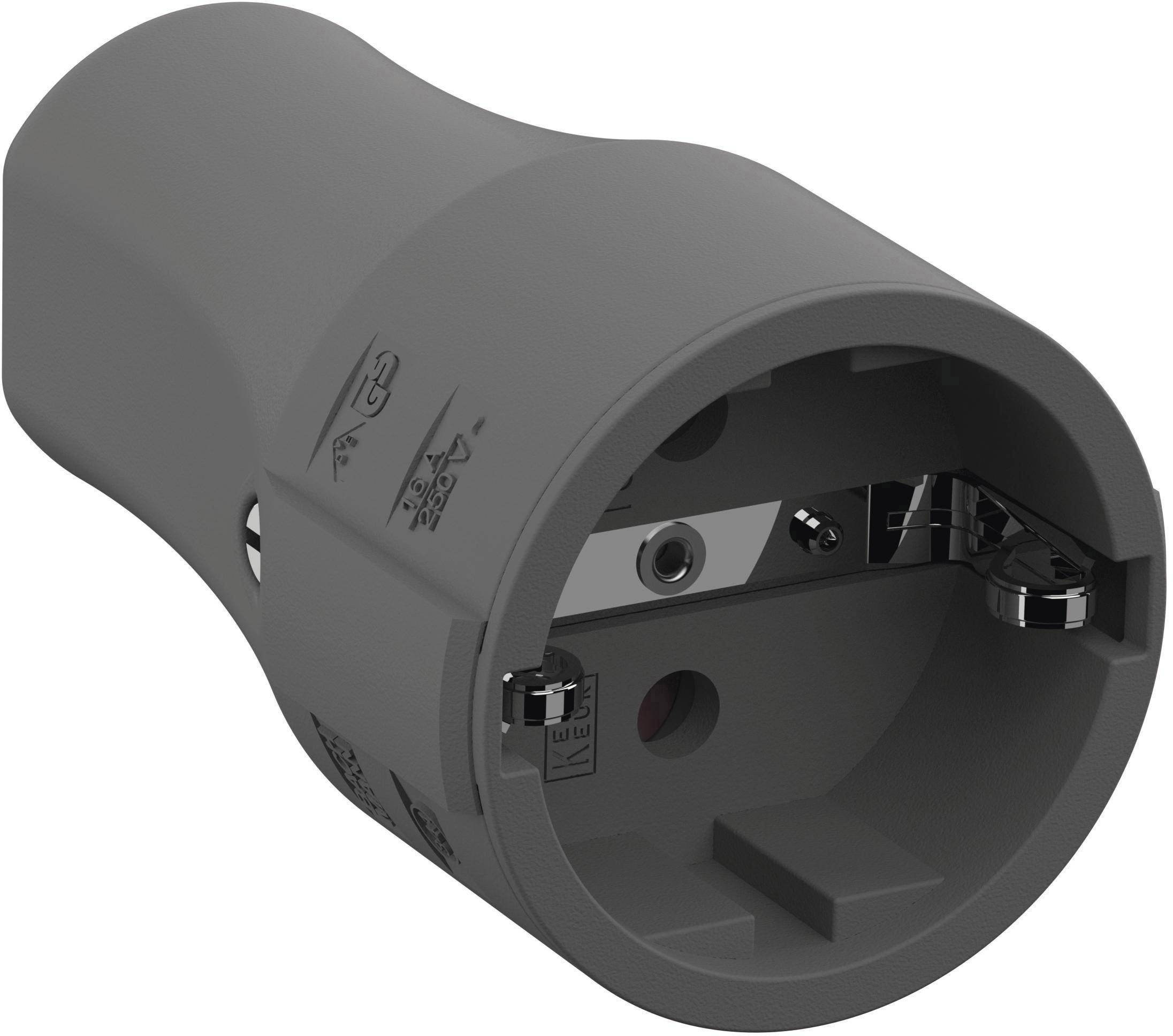 Bachmann 960.303 Schutzkontaktkupplung Polypropylen 250 V Grau IP20