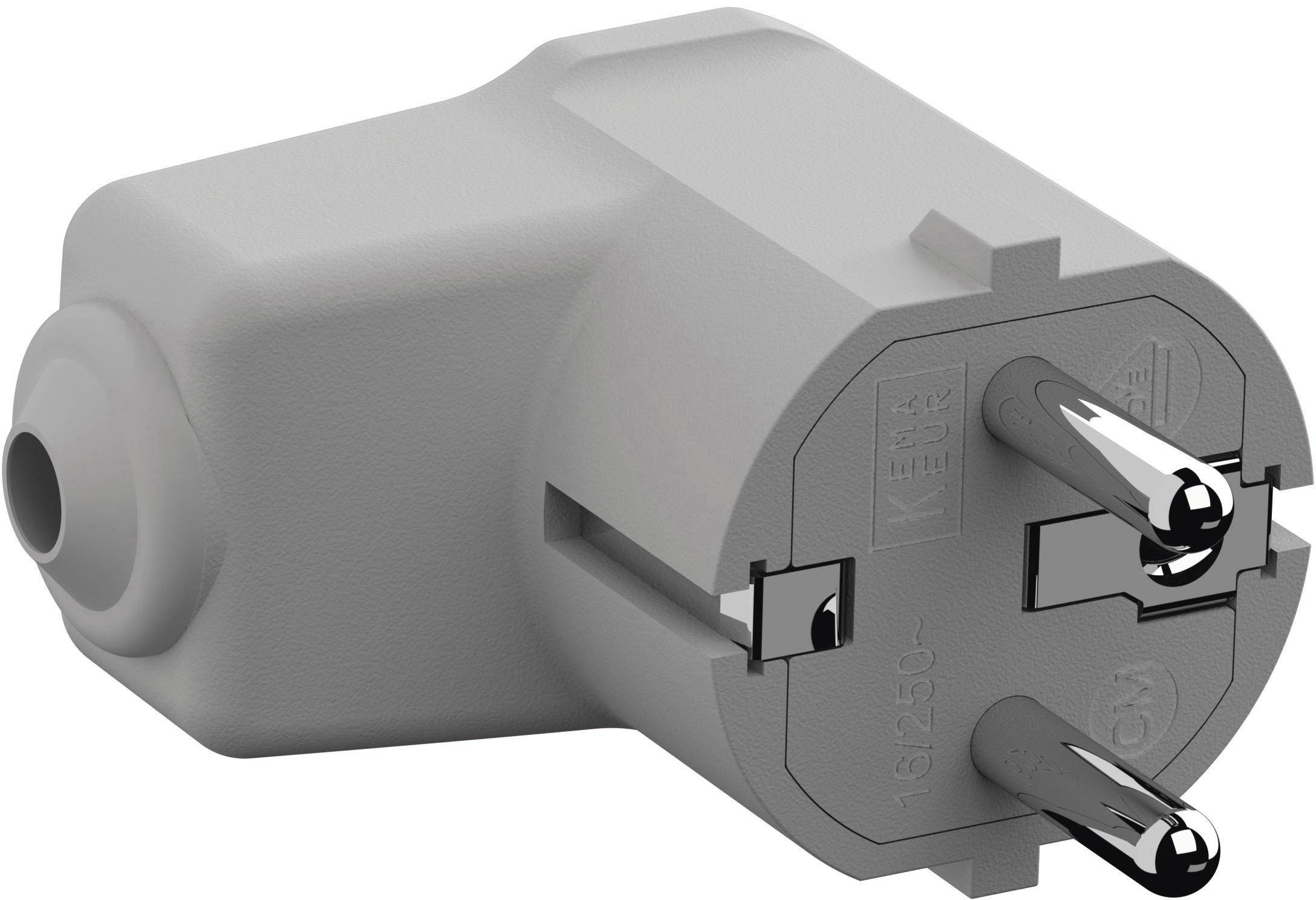 Bachmann Schutzkontakt-Winkelstecker Polypropylen 250 V Weiß IP20