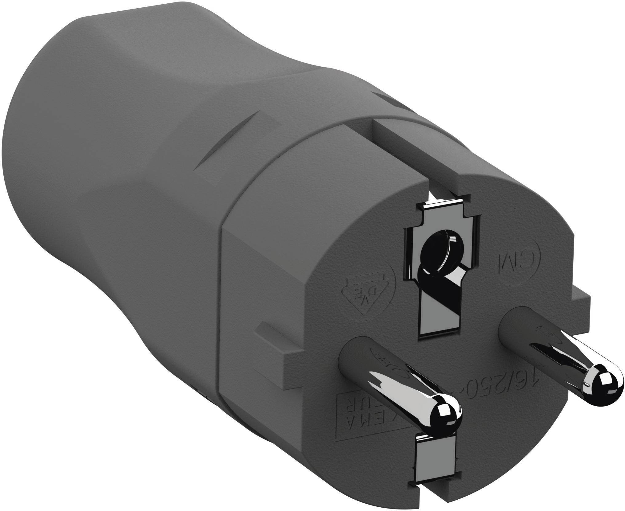 Bachmann 960.201 Schutzkontaktstecker Polyamid 250V Weiß IP20