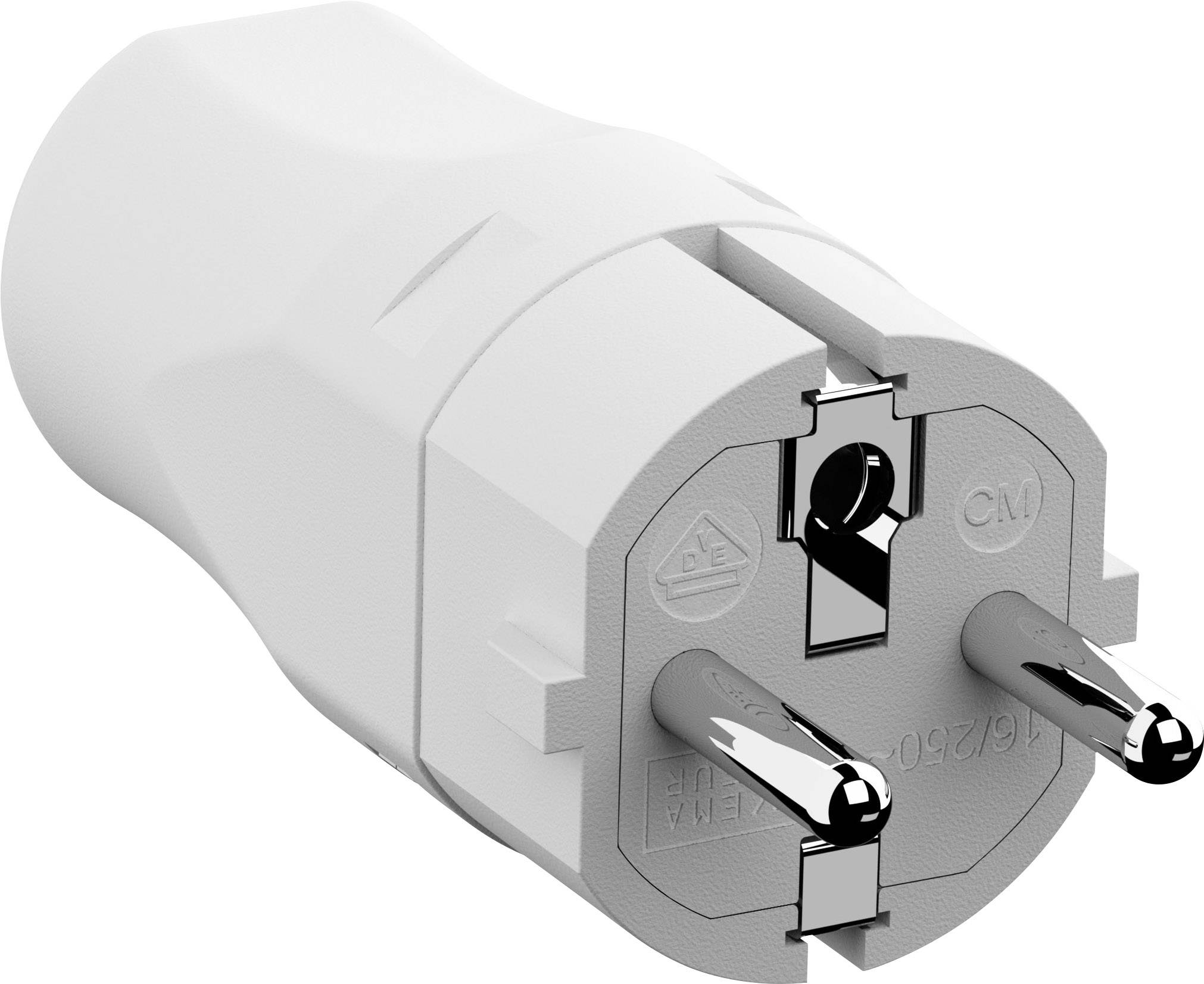 Bachmann 960.201 Schutzkontaktstecker Polyamid 250 V Weiß IP20