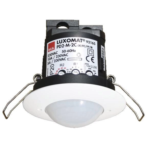 B.E.G. Brück 92165 Unterputz Präsenzmelder 360° Relais Weiß IP20 B.E.G. Brück 92165 Unterputz Präsenzmelder 360° Relais Weiß IP20
