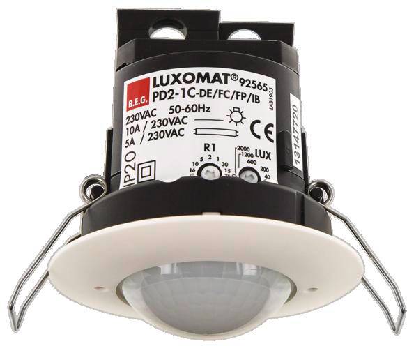 B.E.G. Brück 92565 Unterputz Präsenzmelder 360° Relais Weiß IP20