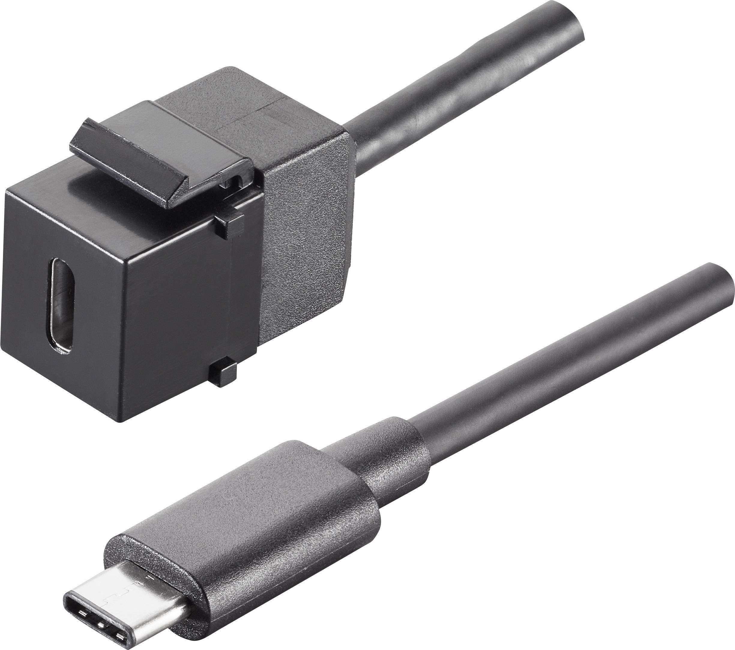 BACHMANN Keystone USB 3.1 Kupplung Typ C, Buchse/Stecker, 0,5 m