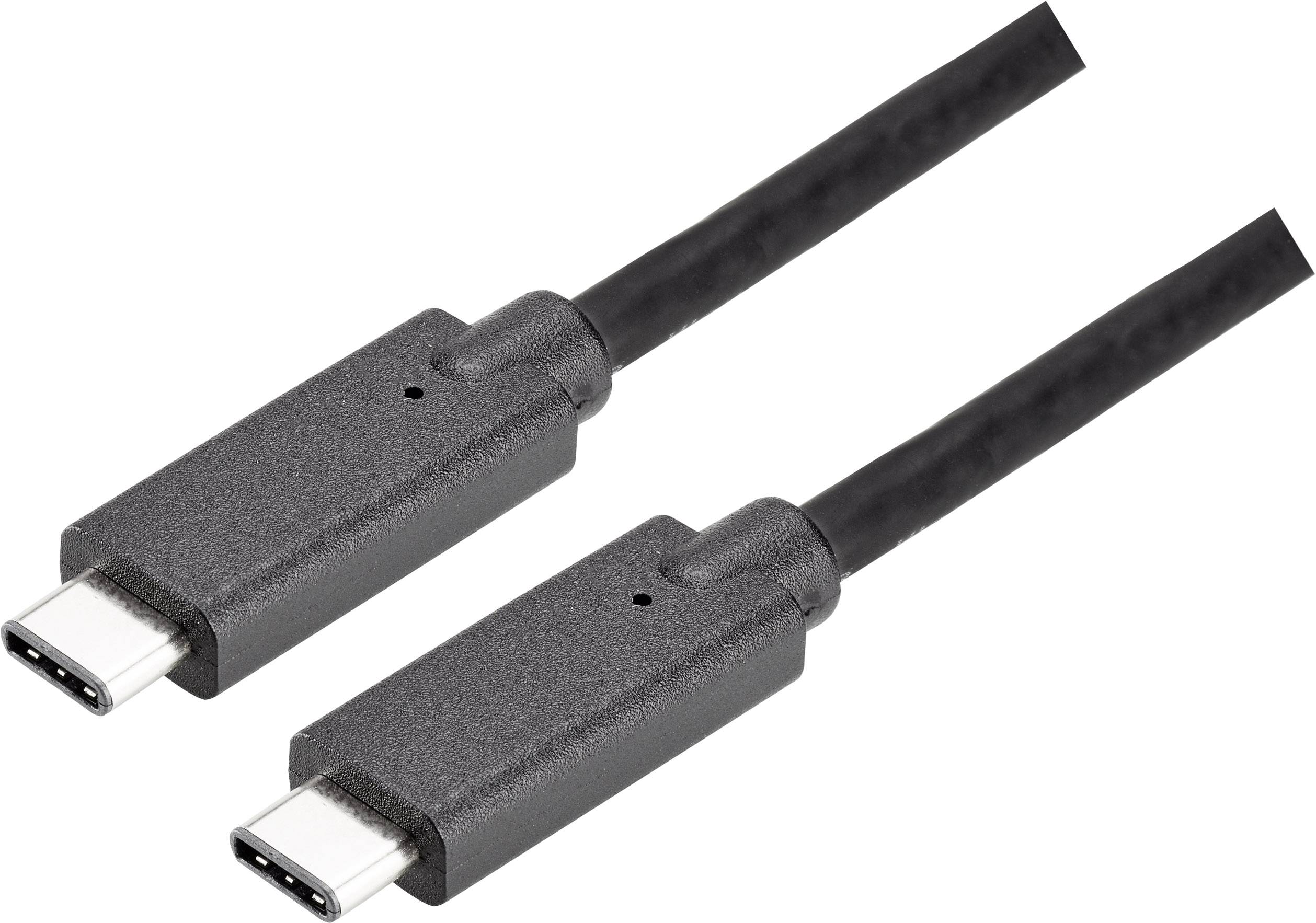 Bachmann USB-Kabel USB 3.2 Gen1 (USB 3.0 / USB 3.1 Gen1) USB-C® Stecker, USB-C® Stecker 0.50 m Schwarz 918.190
