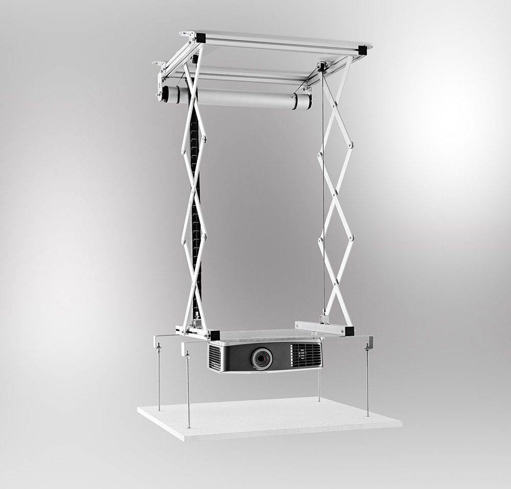 Celexon PL1000 Beamer-Deckenhalterung Höhenverstellbar Silber