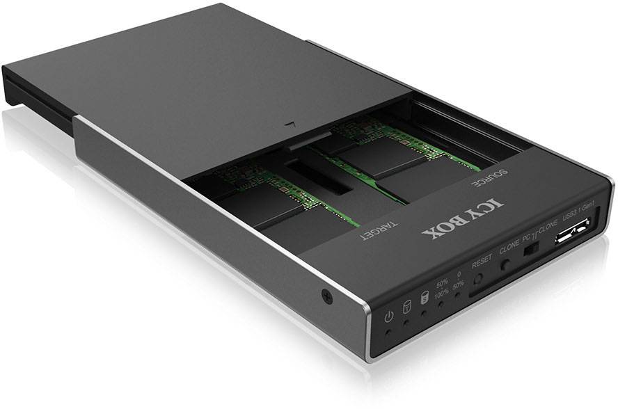 ICY BOX M.2-Festplatten-Gehäuse USB-A (USB 3.2 Gen 1) PCIe 3.0 x2 2230, 2242, 2260, 2280 60528