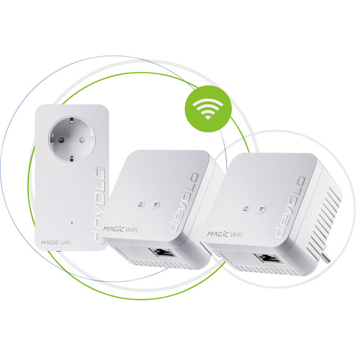 Devolo Magic 1 WiFi mini Multiroom Kit Powerline WLAN Network Kit 8570 DE Powerline, WLAN 1200MBit/s