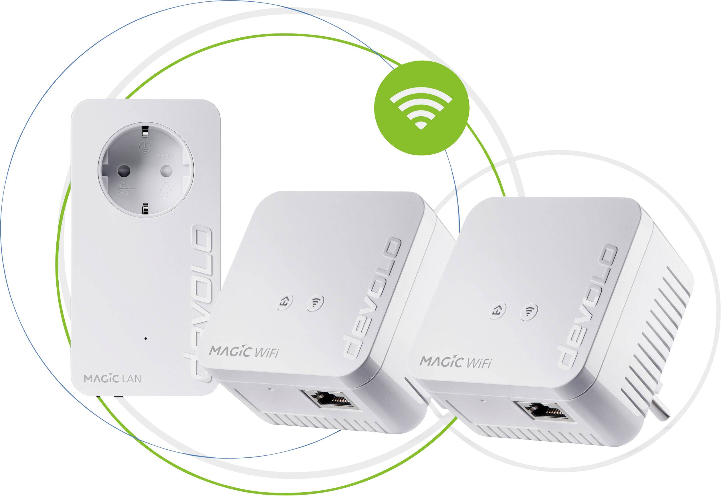 Devolo Magic 1 WiFi mini Multiroom Kit Powerline WLAN Network Kit 8570 DE Powerline, WLAN 1200 MBit