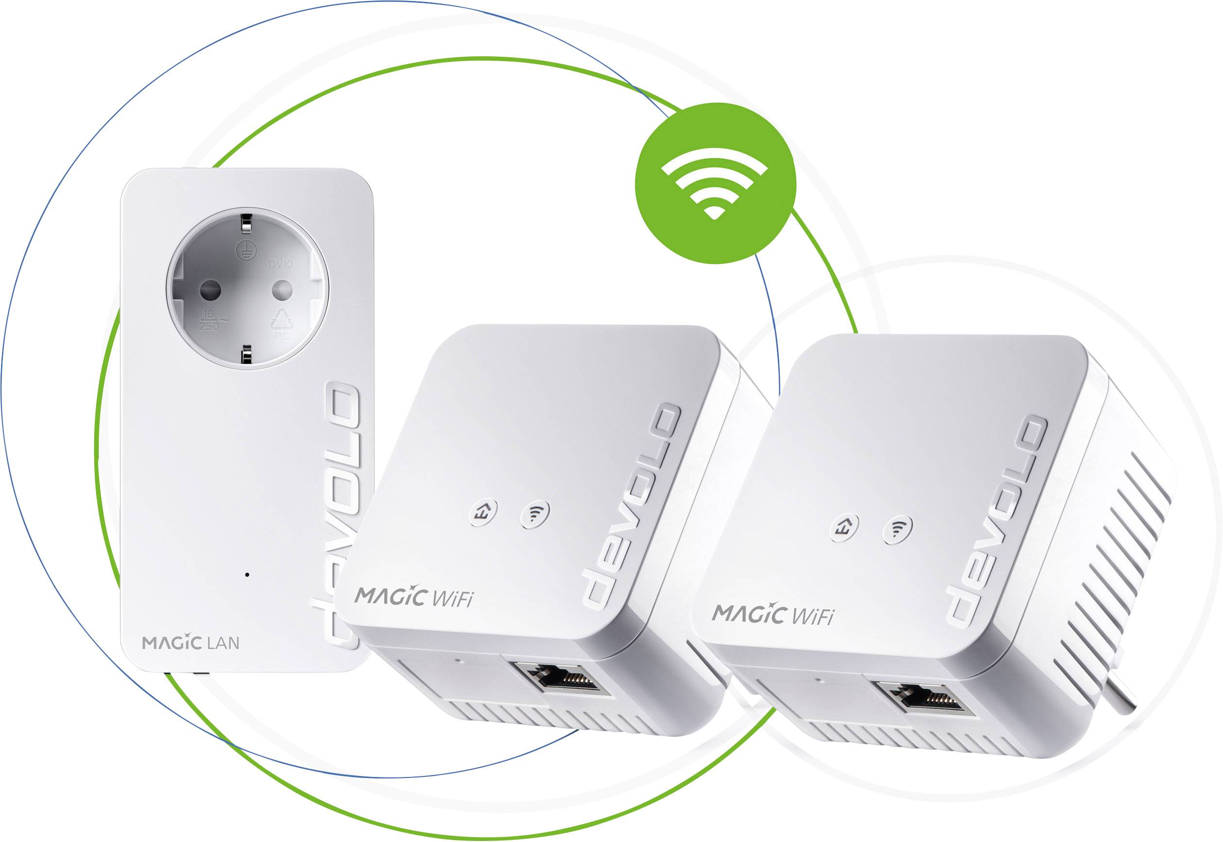 Devolo Magic 1 WiFi mini Multiroom Kit BE Powerline WLAN Network Kit 8574 BE Powerline, WLAN 1200 MBit/s