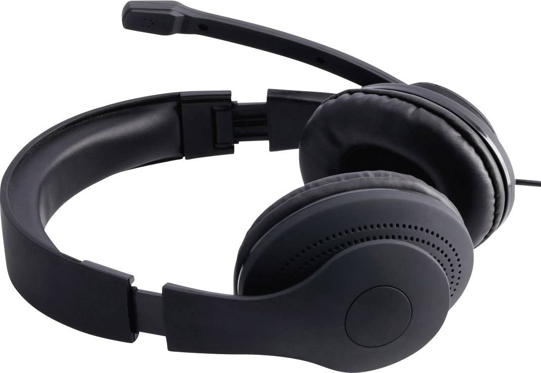 hama 00139924 PC-Office-Headset "HS-USB300", Stereo, Schwarz