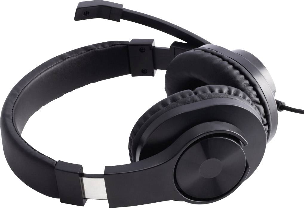 Hama Over Ear Headset kabelgebunden Stereo Schwarz Lautstärkeregelung, Mikrofon-Stummschaltung Computer