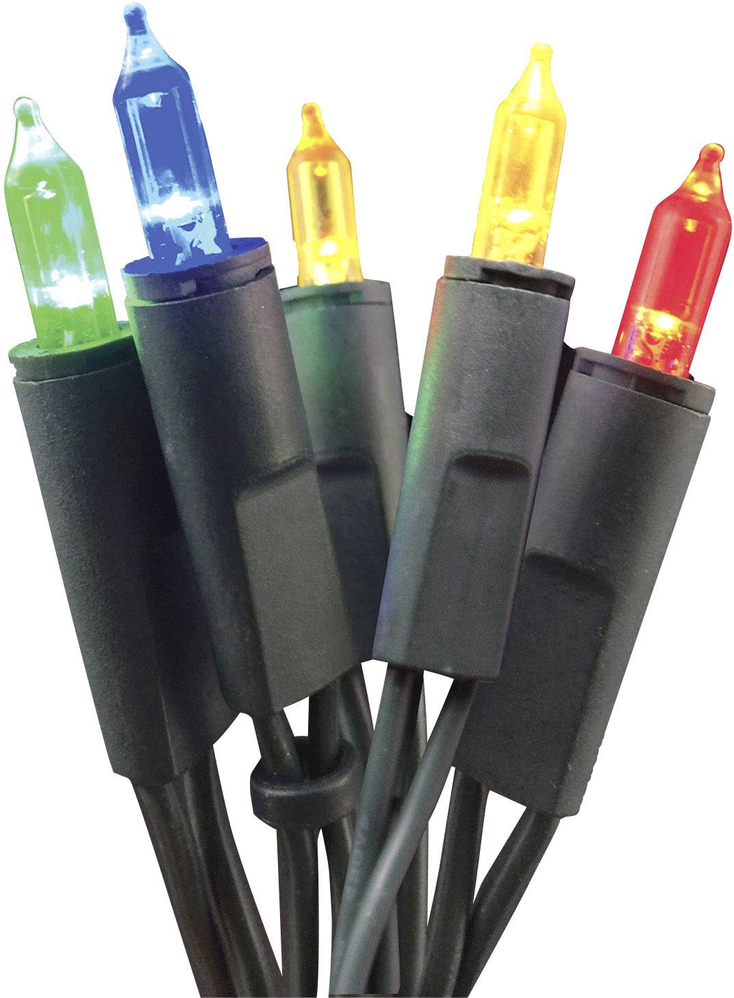 Hellum 560534 Mini-Lichterkette Innen netzbetrieben Anzahl Leuchtmittel 50 LED RGB Beleuchtete Länge: 7.35 m