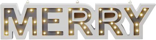 521702 Holz-Figur MERRY LED Weiß