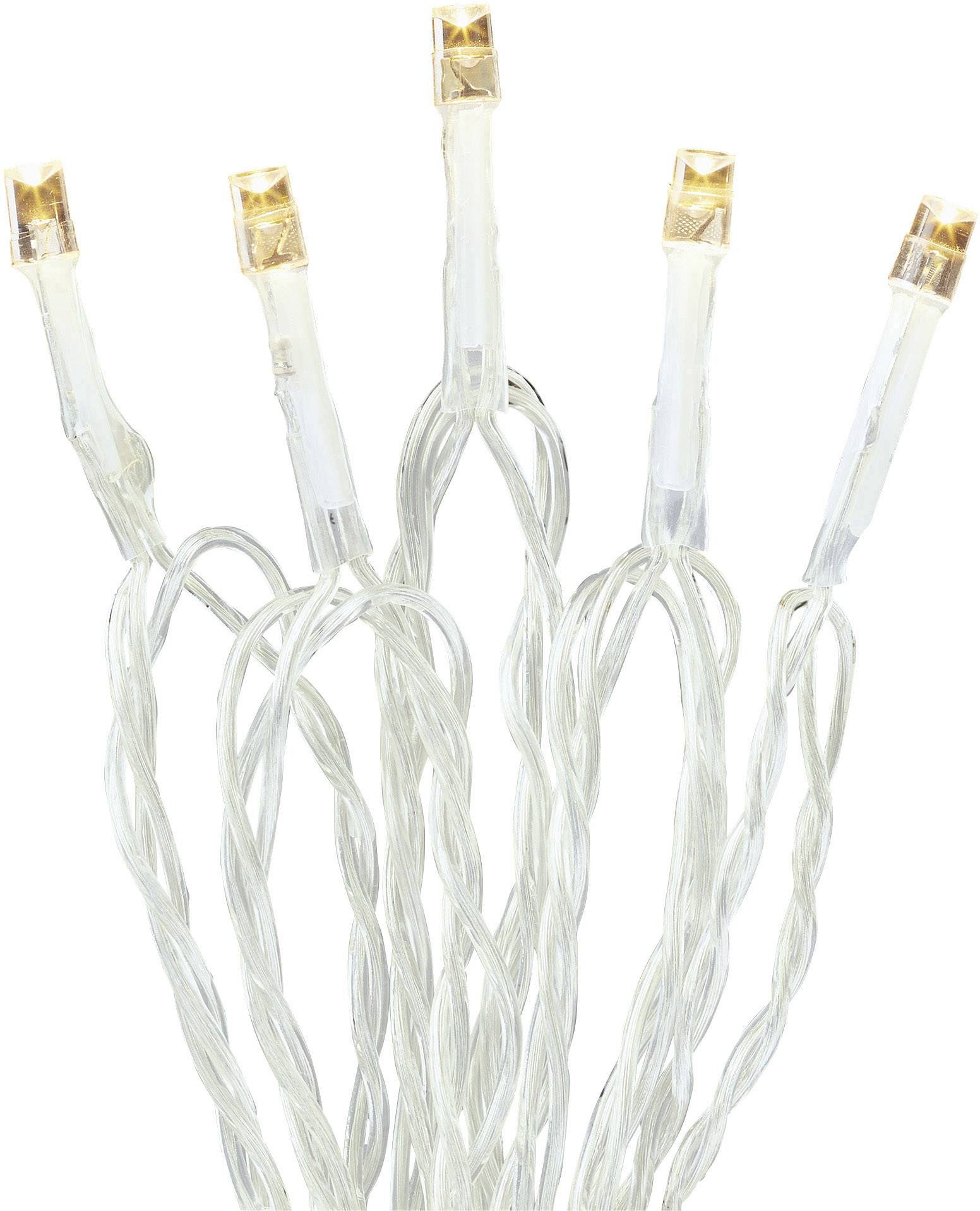 Hellum 524253 Mini-Lichterkette Innen batteriebetrieben LED Warmweiß Beleuchtete Länge: 7.35 m