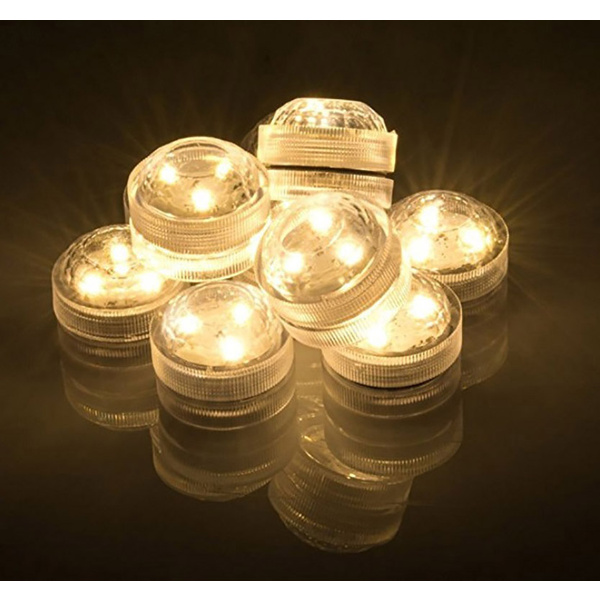 Hellum 523102 LED-Teelichter 2er Set Weiß Warmweiß (Ø x H) 3 cm x 2.5 cm