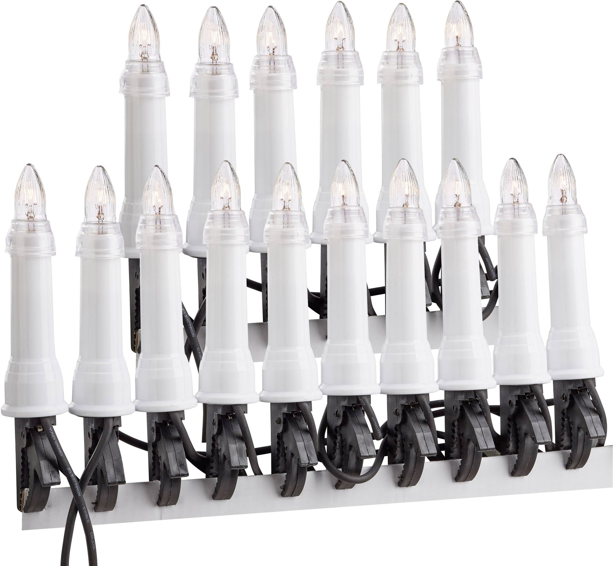 Hellum 640151 Weihnachtsbaum-Beleuchtung Außen netzbetrieben Anzahl Leuchtmittel 16 Glühlampe Bernstein Beleuchtete Länge: 6.75 m