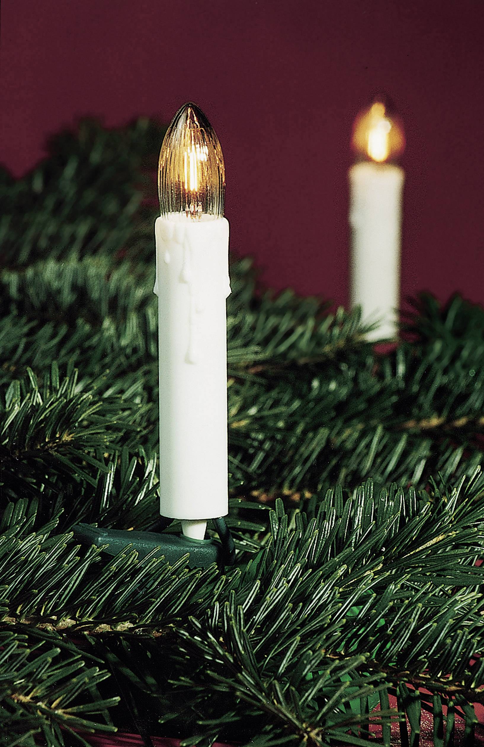 Hellum 613018 Weihnachtsbaum-Beleuchtung Innen netzbetrieben Anzahl Leuchtmittel 30 Glühlampe Bernstein Beleuchtete Länge: 11.6 m mit Wachsoptik