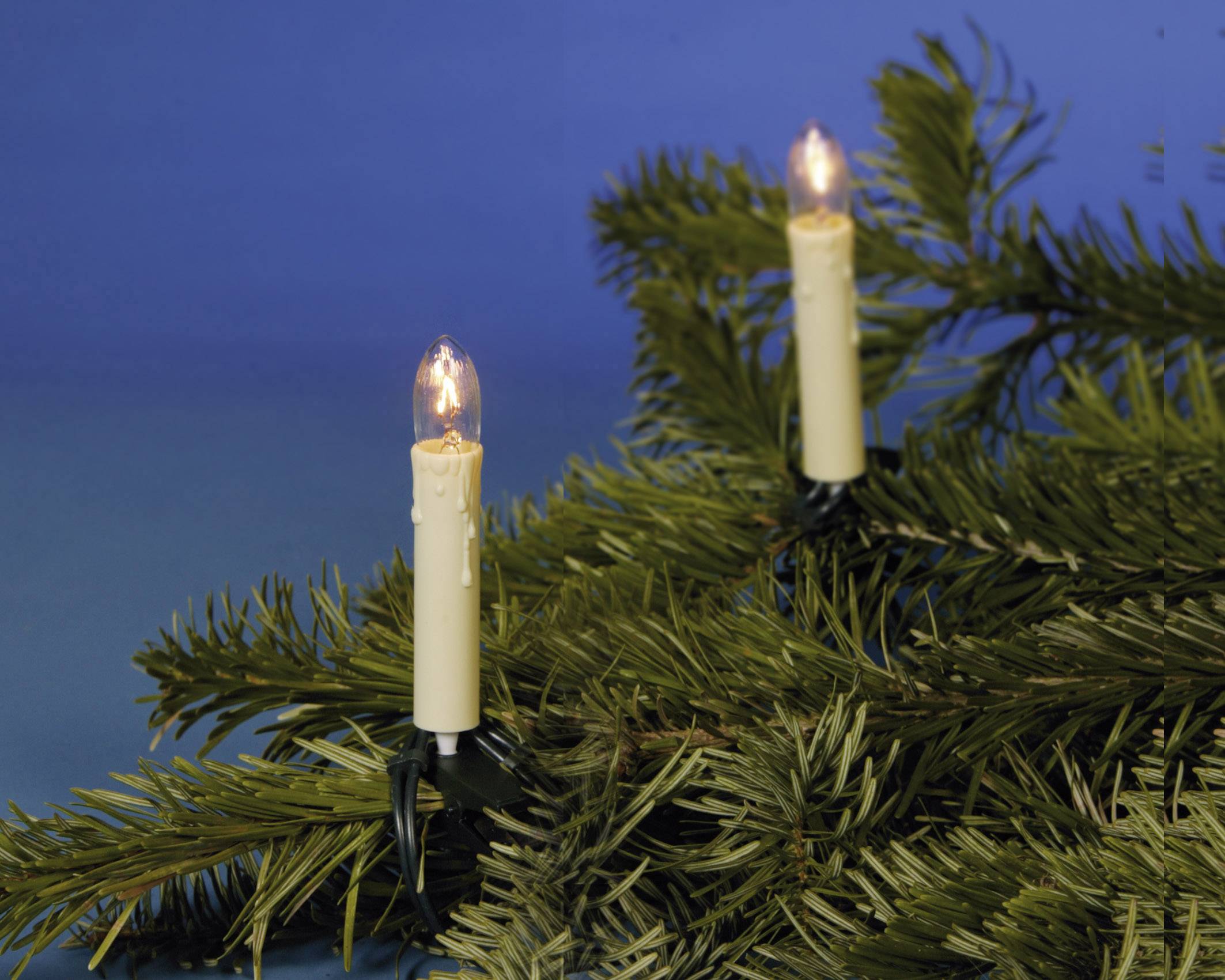 Konstsmide Weihnachtsbaum-Beleuchtung – 12 LED, Batteriebetrieben, Mit Fernbedienung Und Flackereffekt, Ideal Für Innen