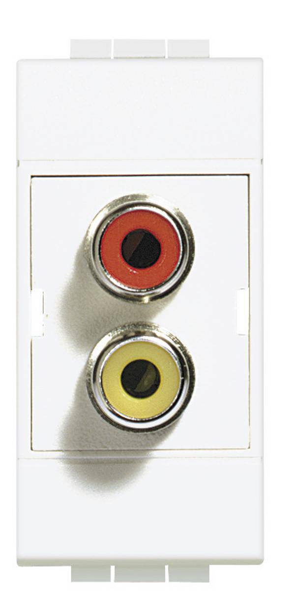 Legrand Cinch-Anschlussdose Living&Light Weiß N4269R 1St.