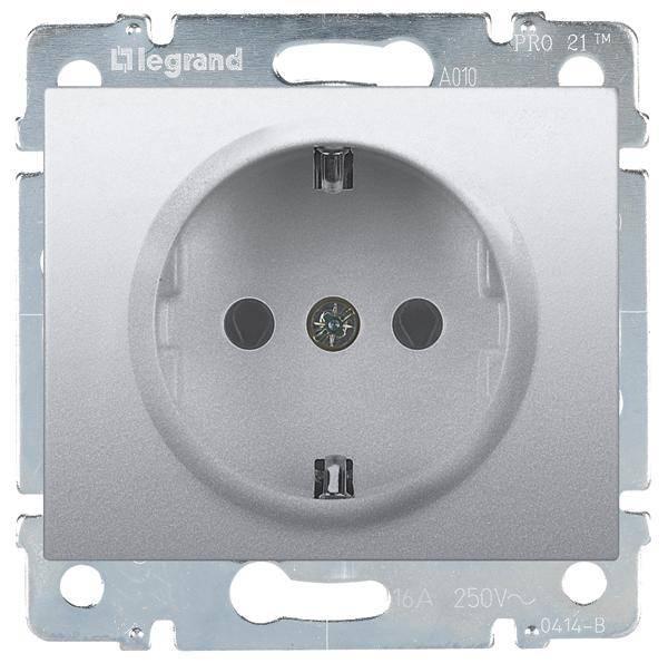 Legrand Steckdose Galea / Pro21 Aluminium 771363 1St.