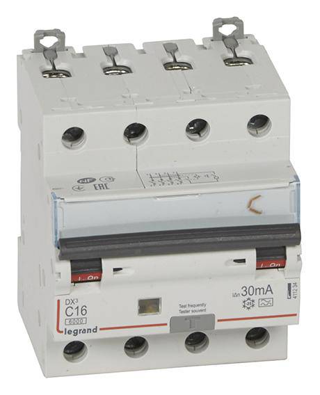 Legrand 411234 FI-Schutzschalter/Leitungsschutzschalter 16A 400 V/AC