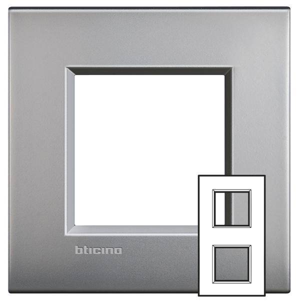 Legrand Rahmen Living&Light Grau LNE4802M2NK 1St.