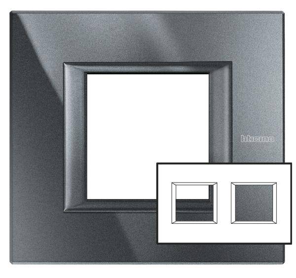 Legrand 2fach Rahmen Axolute Anthrazit HA4802M2HHS 1St.