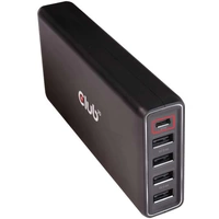 Club3D USB Ladestation 111W 4x USB-C®, 1x USB-A USB PD Schwarz Innenbereich Club3D USB Ladestation 111W 4x USB-C®, 1x USB-A USB PD Schwarz Innenbereich