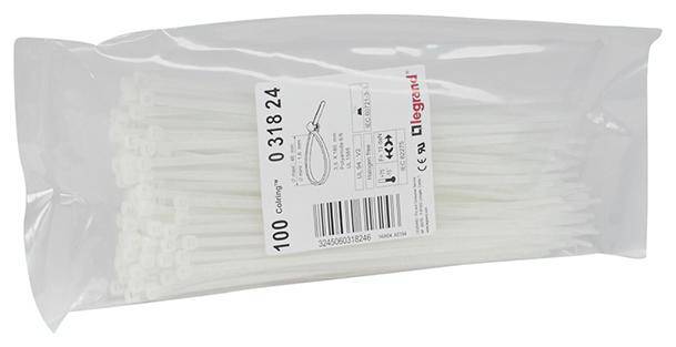 Legrand 031824 031824 Kabelbinder 180mm 3.5mm Natur 1000St.