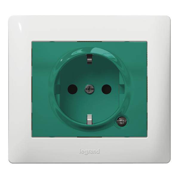 Legrand Steckdose Galea / Pro21 Grün 771044 1St.