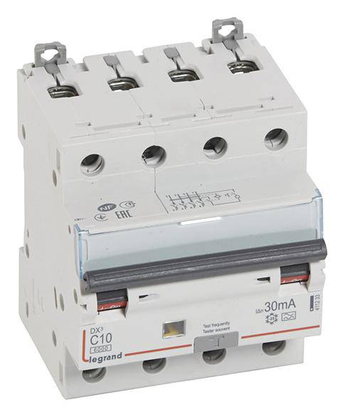 Legrand 411233 FI-Schutzschalter/Leitungsschutzschalter 10A 400 V/AC