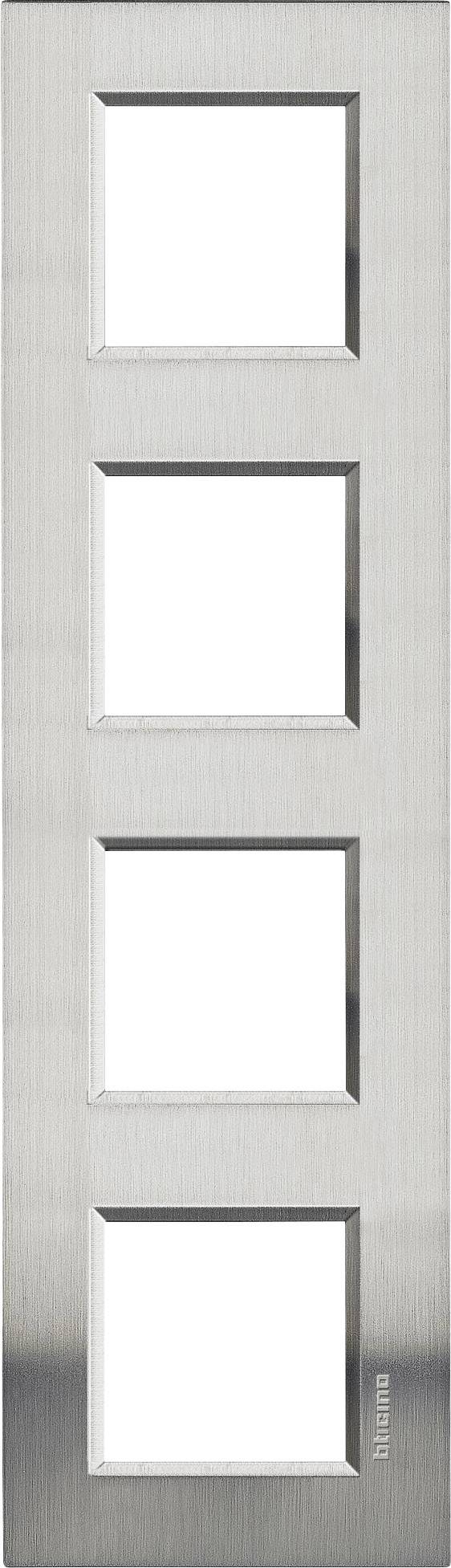 Legrand Rahmen Living&Light Edelstahl LNA4802M4ACS 1St.