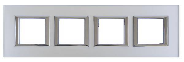 Legrand Rahmen Axolute Grau, Weiß HA4802M4HVSA 1St.