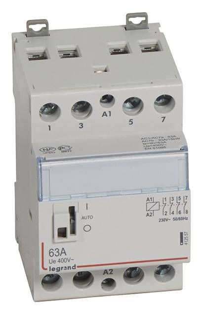 Legrand 412557 Installationsschütz 4 Öffner 230V 63A 1St.