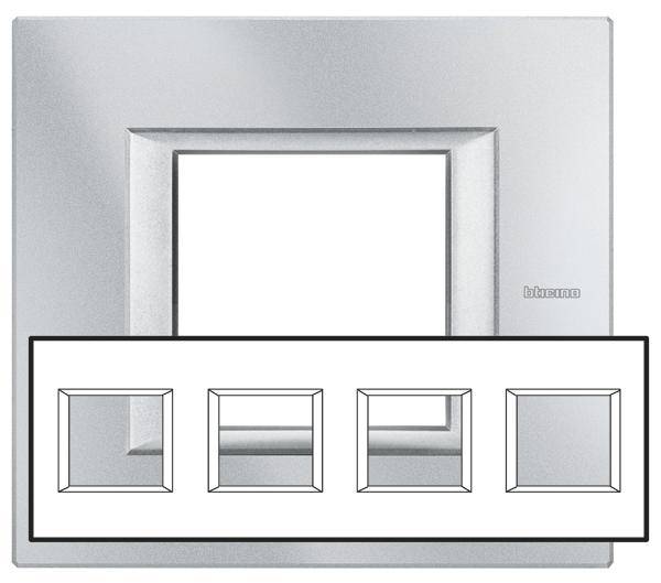 Legrand 4fach Rahmen Axolute Grau HA4802M4HHC 1St.